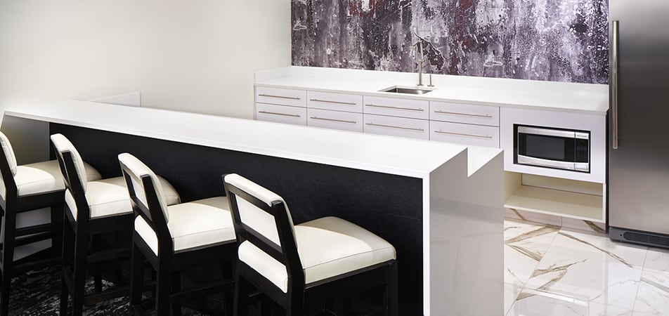 Davenport Grand Governor Suite Bar and Kitchen Area