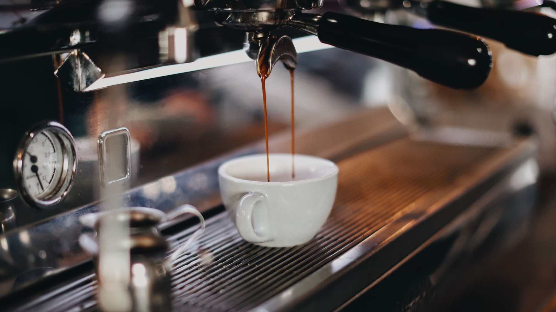 espresso being made