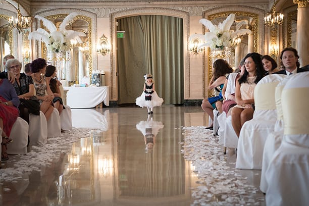 Flower Girl Walking down Aisle