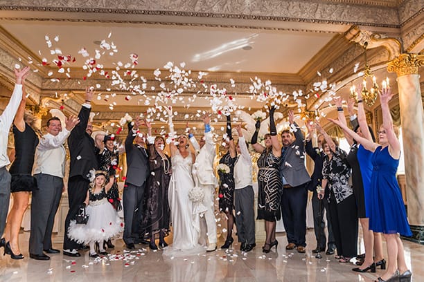 Wedding celebration | Throwing Petals