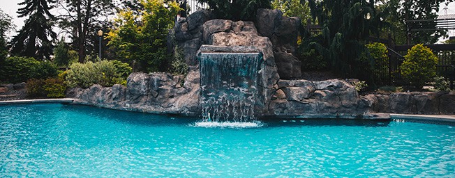 Pool with Waterfall | Davenport Centennial