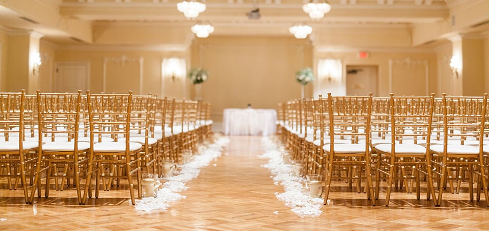 Early Bird Room set for a wedding | Historic Davenport