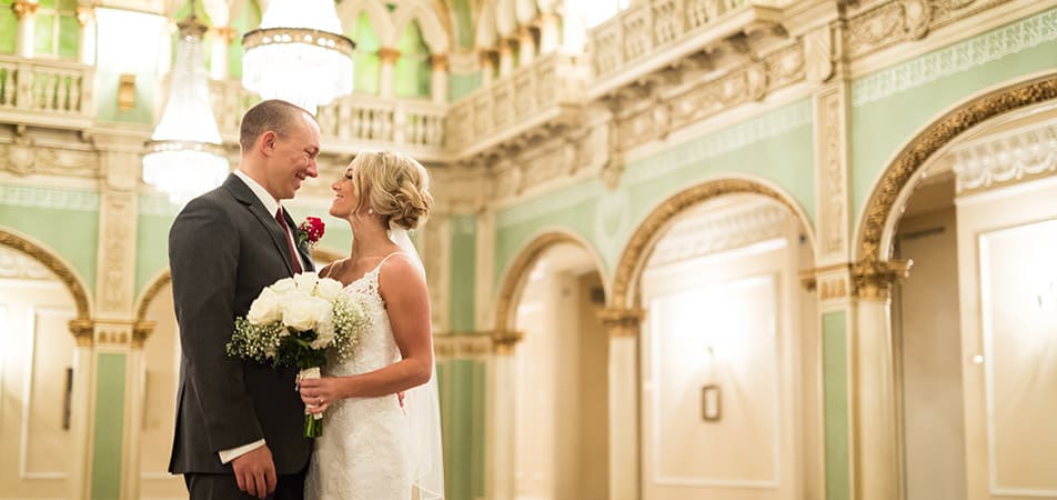 Hall of Doges | Historic Davenport | Bride and Groom